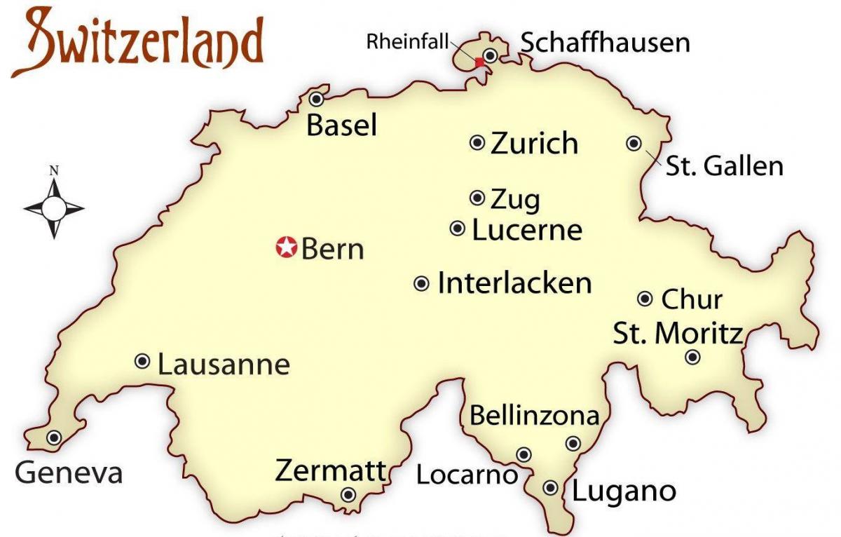 mapa de chur, suíça