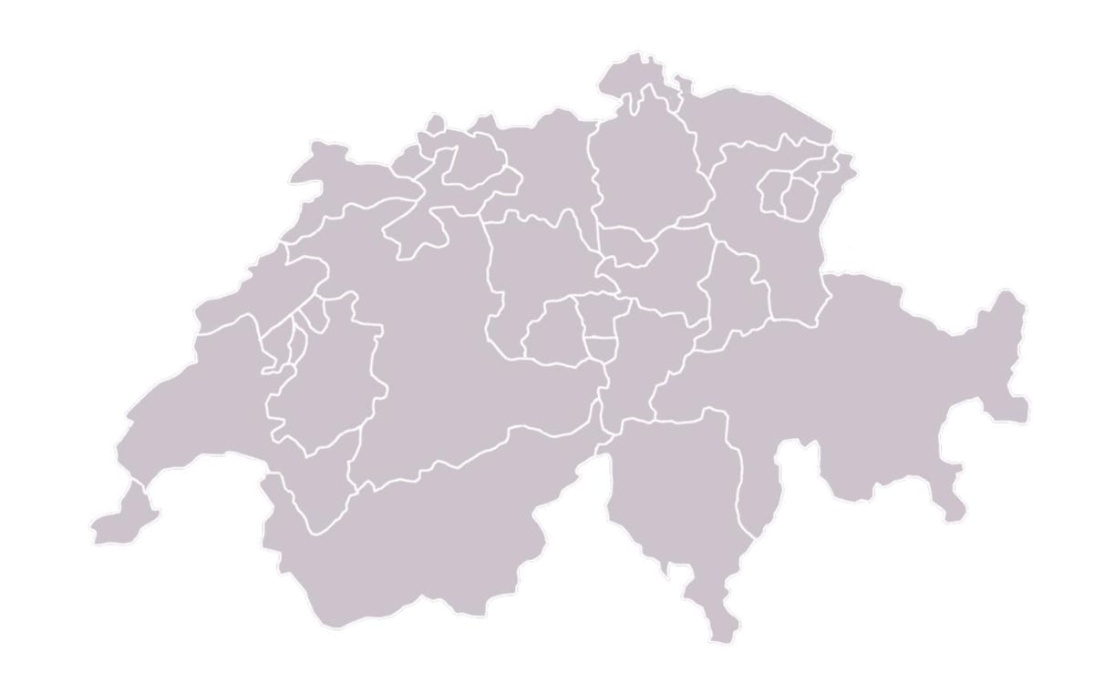 mapa da mapa em branco da suíça