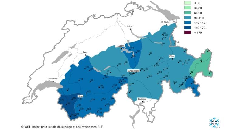 mapa de neve mapa suíça
