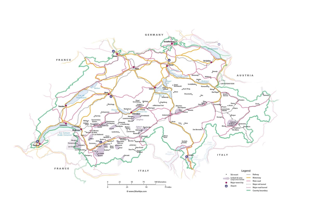 suíça atrações mapa