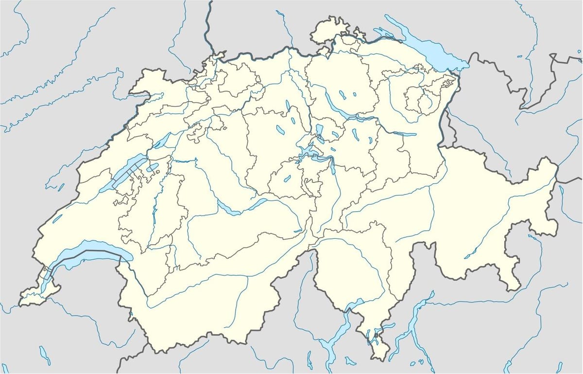 mapa da suíça mapa do vetor de