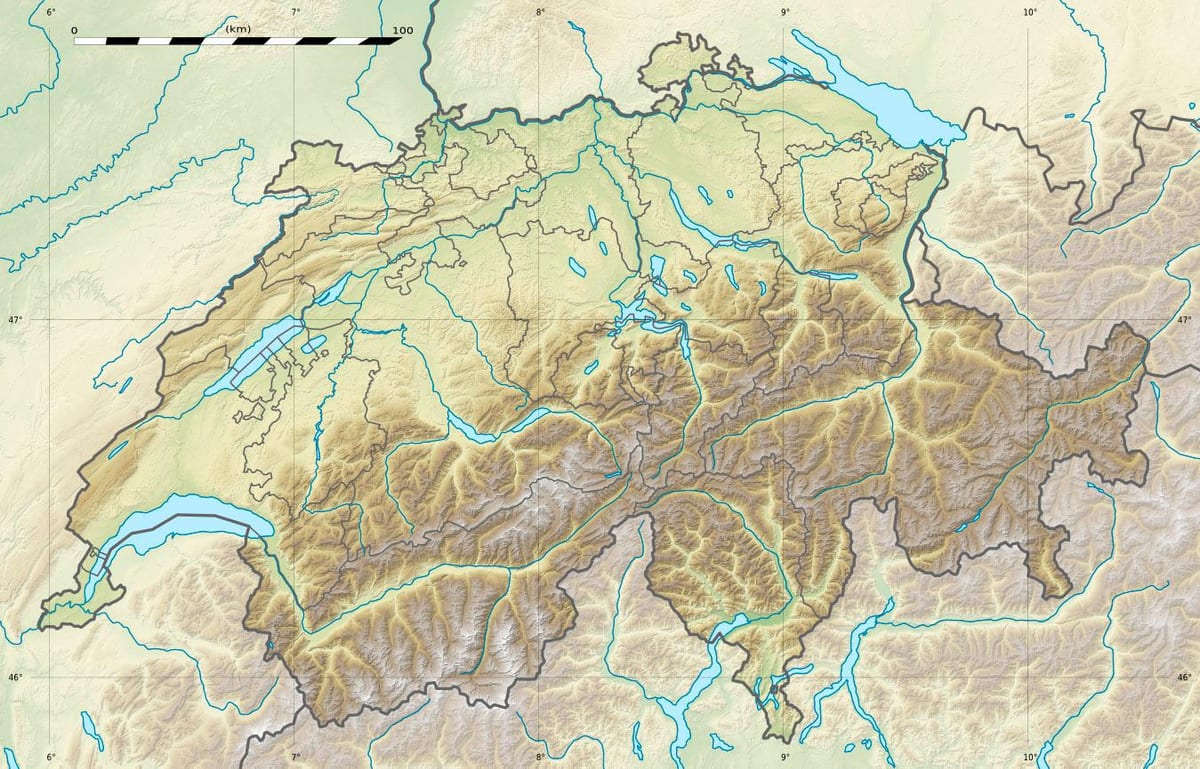 mapa da suíça socorro