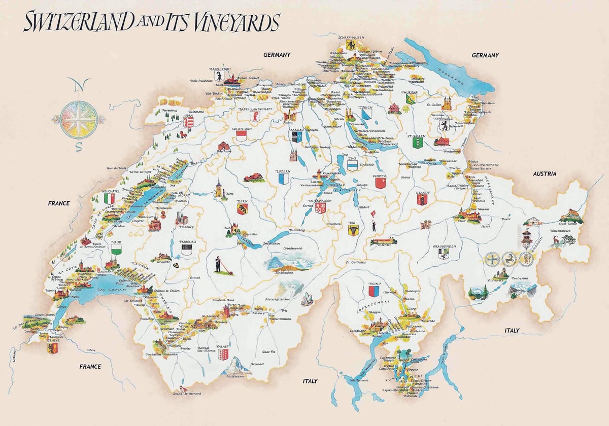 atrações turísticas na suíça mapa