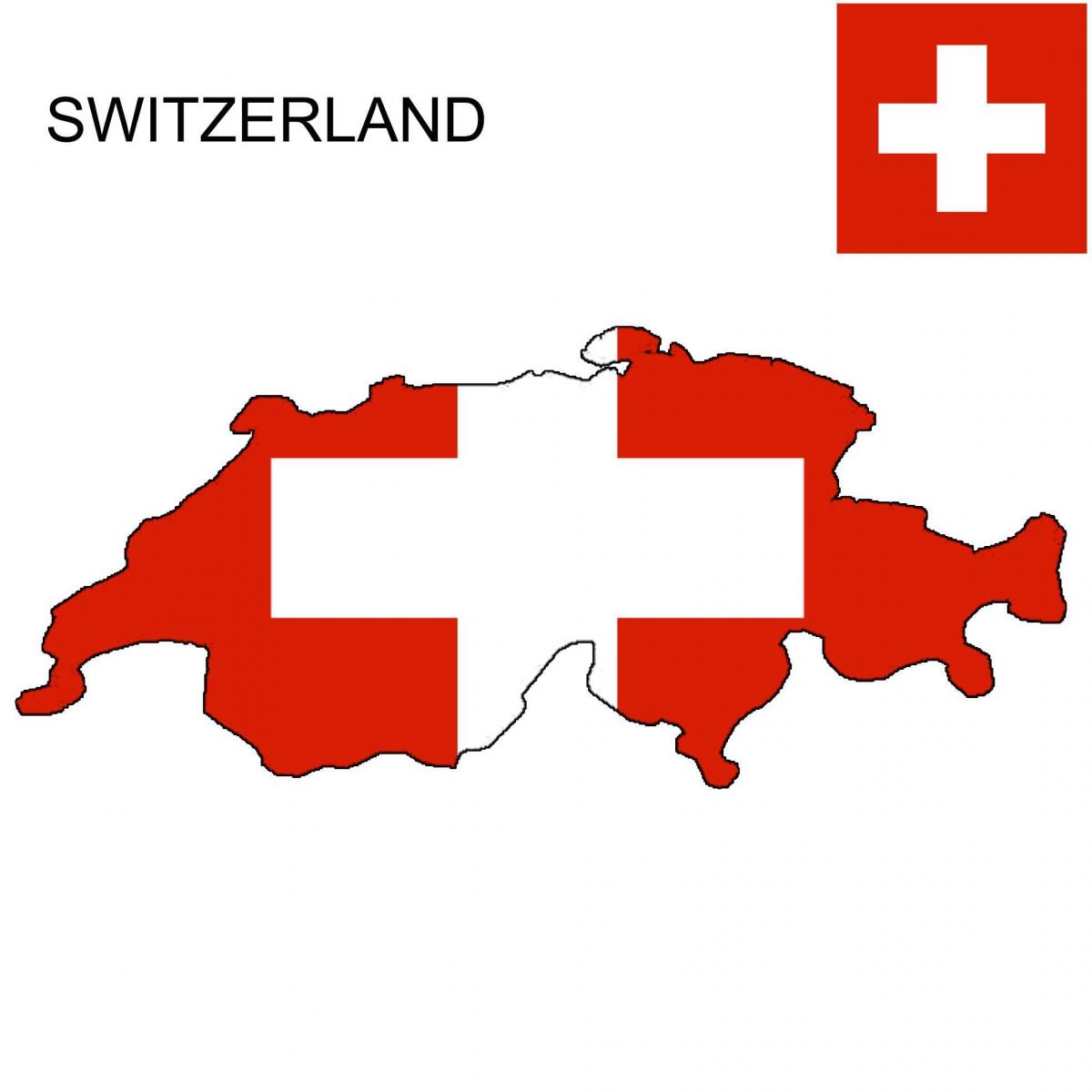 mapa da suíça bandeira