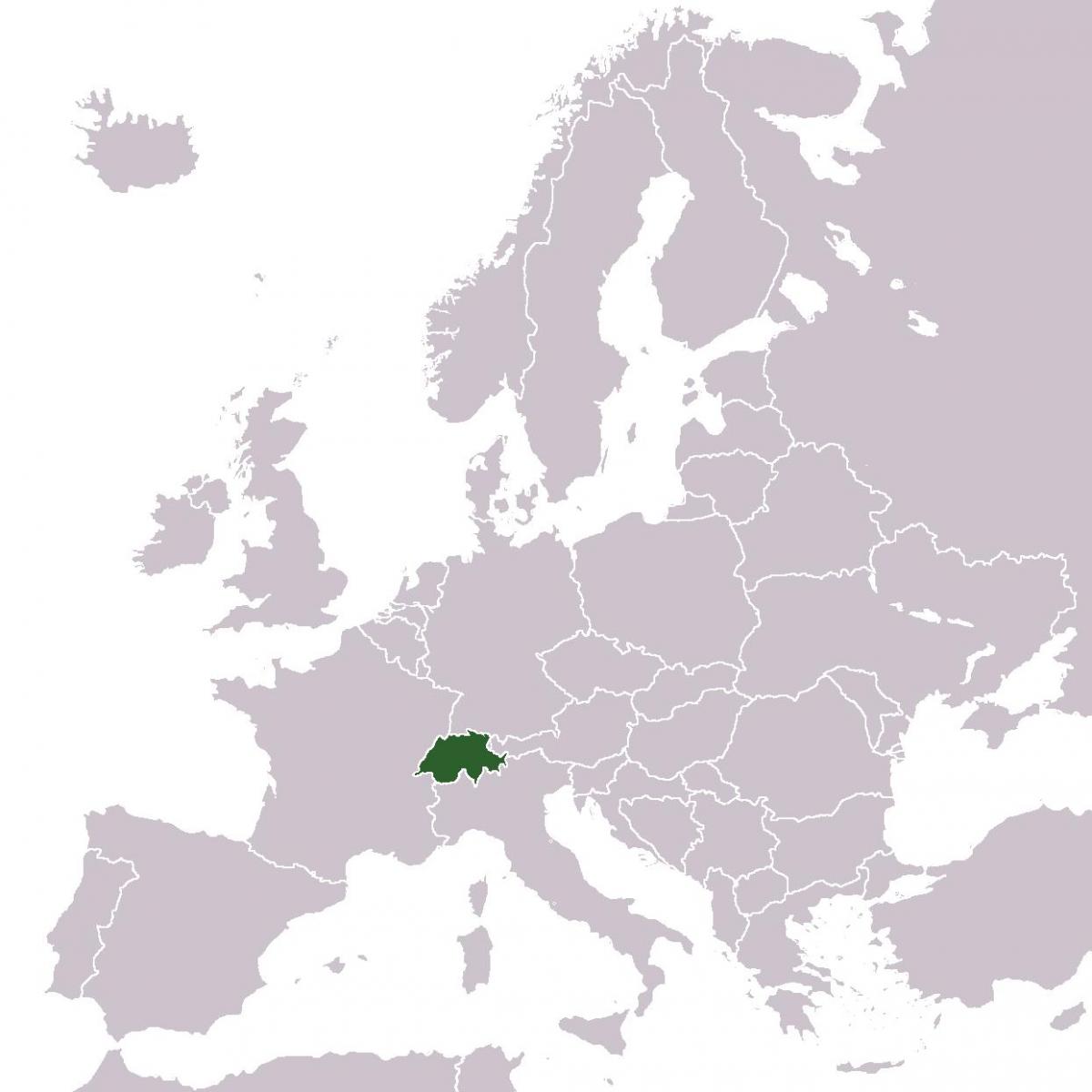 suíça localização no mapa de europa