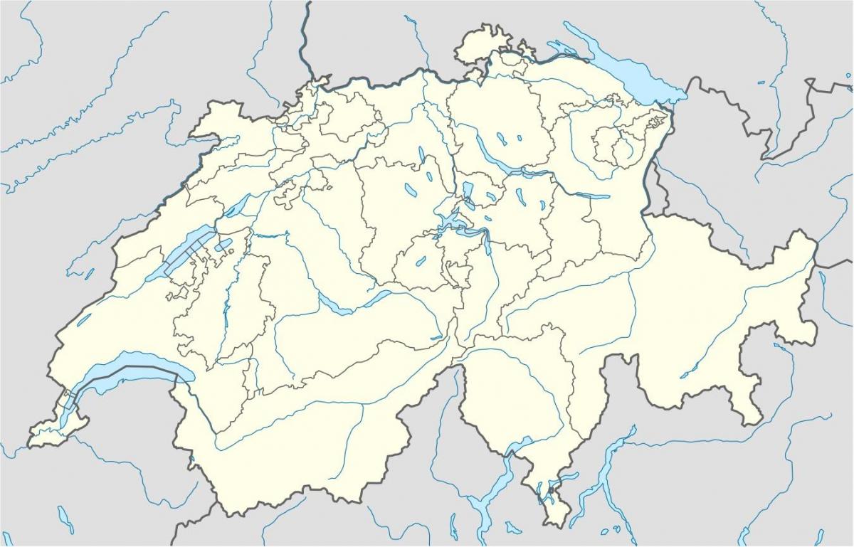 mapa da suíça mapa do vetor de