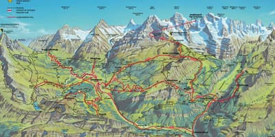 Mapa de caminhadas mapa suíça