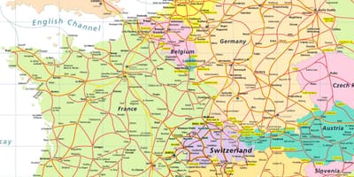 Mapa da eurail mapa suíça