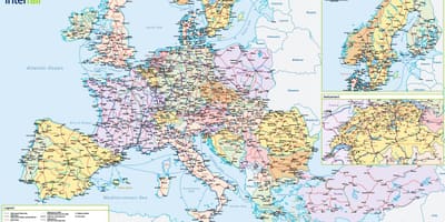 Mapa de interrail suíça 