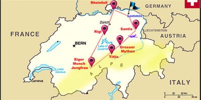 Jungfrau suíça mapa