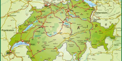 Mapa da mapa da rua de basileia, suíça