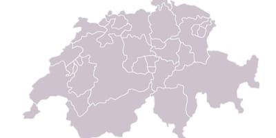 Mapa da mapa em branco da suíça