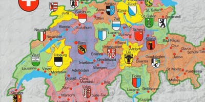 Mapa do mapa turístico de zurique, suíça