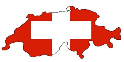Mapa da suíça bandeira