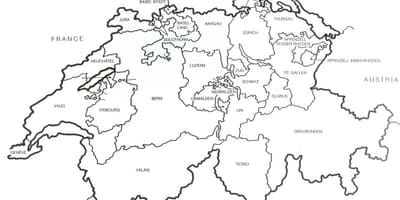 Suíça mapa em branco