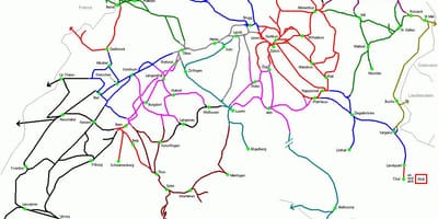 Mapa da suíça estação de comboios 