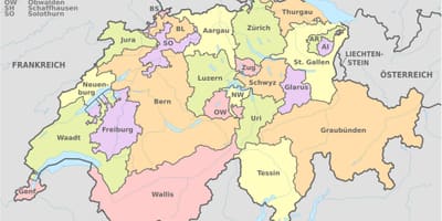 Suíça mapa do país