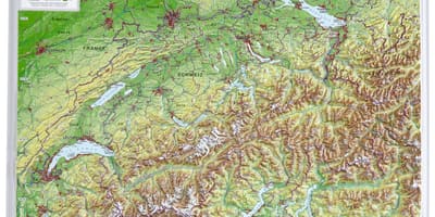 Mapa da suíça 3d