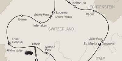 Mapa de unidades de paisagem suíça