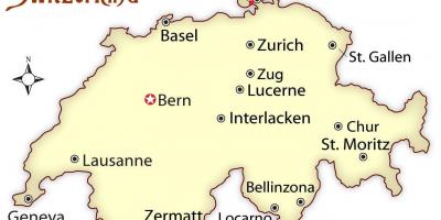 Zurique, suíça-o no mapa